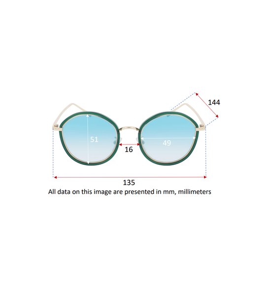 SILAC 8916 SOL SOFIA - Ronde zonnebrillen met blauw getint spiegelglazen - UV 400 CAT2 van SILAC — afbeelding 4