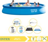 Intex Easy Set Zwembad - Opblaaszwembad - 457x84 cm - Inclusief Onderhoudspakket, Filter, Grondzeil, Stofzuiger en Solar Mat