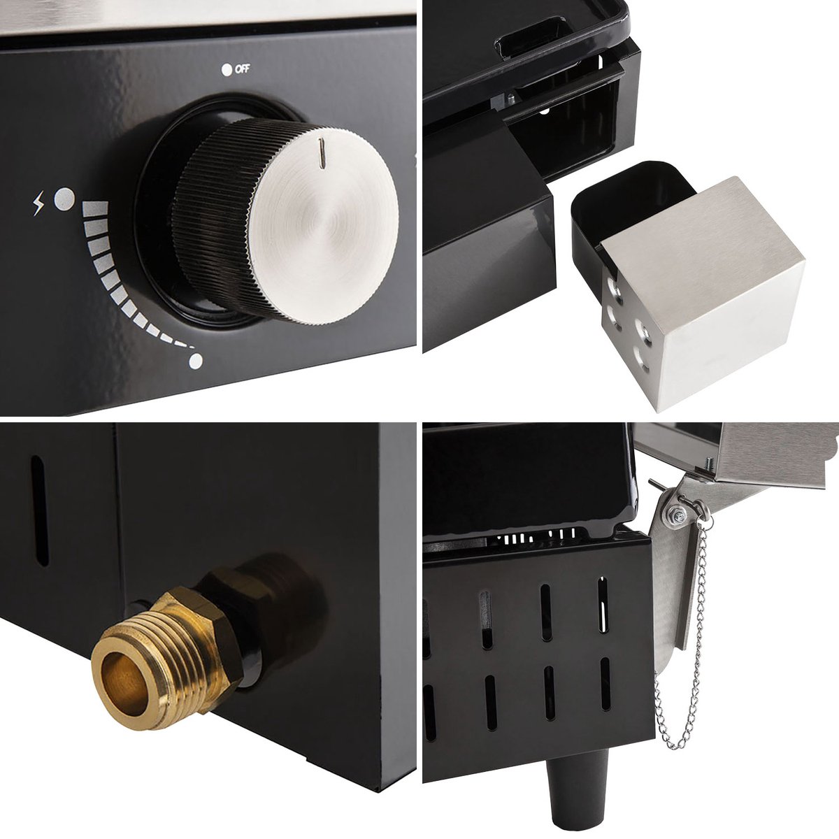 Gietijzeren gas bakplaat FINESTA - 3 pits