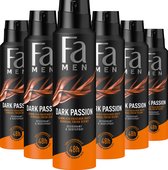 Fa - Men - Dark Passion - Deodorant Spray - Voordeelverpakking - 6 x 150 ml