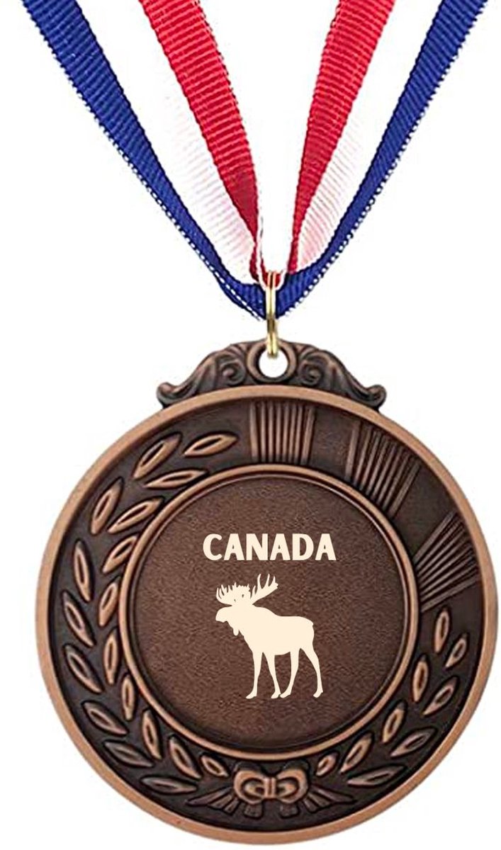 Akyol - canada medaille bronskleuring - Piloot - canada cadeau - beste land - leuk cadeau voor je vriend om te geven