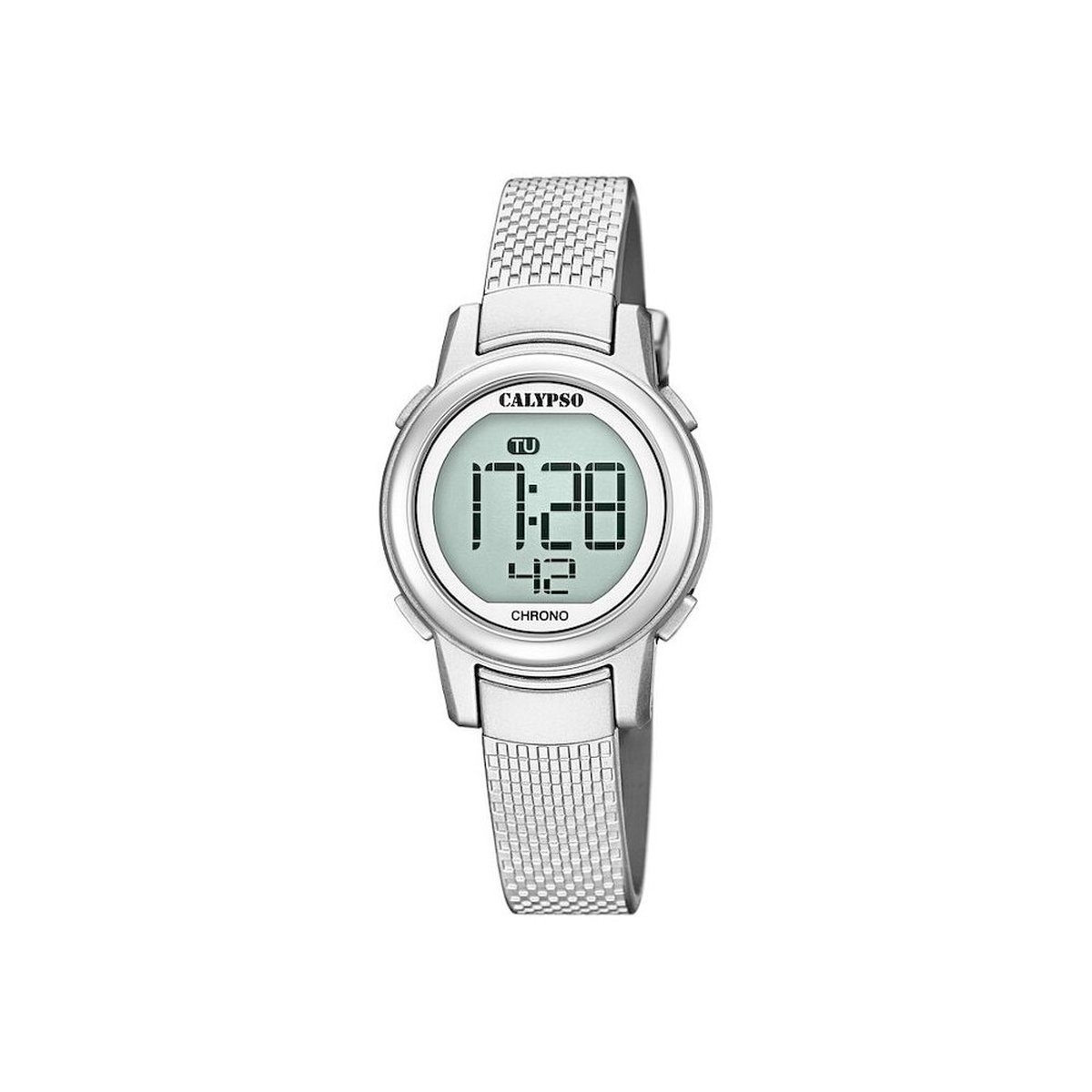 Calypso K5736/1 digitaal horloge 30 mm 100 meter grijs/ zilver