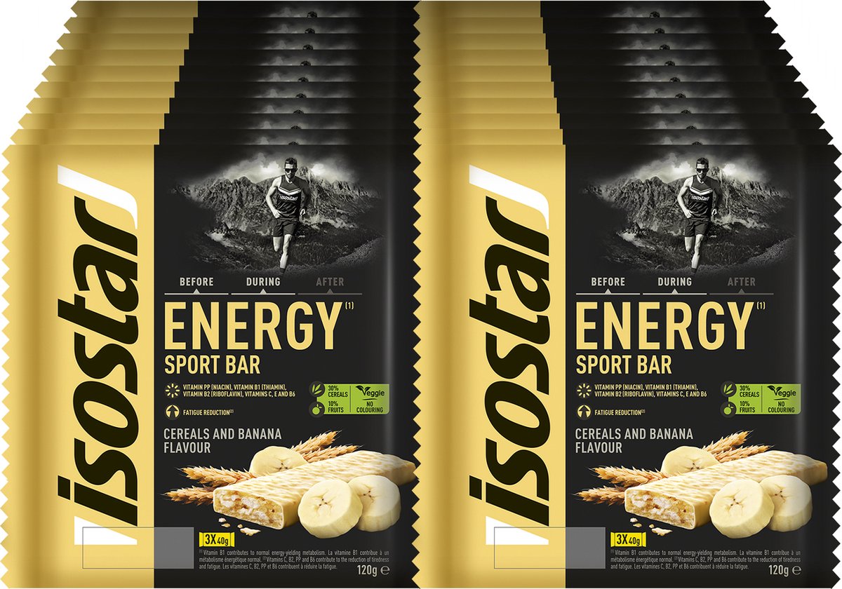 Goedkoopste Isostar Energy - Energiereep - Ontbijtgranen & Banaan 20 x 120 gr