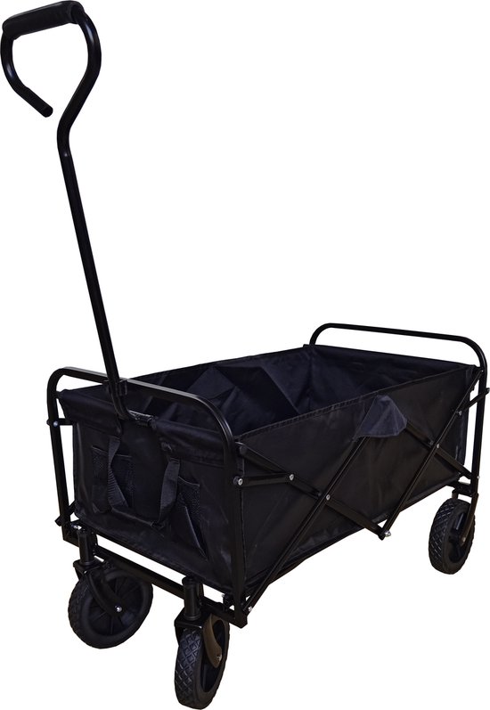 FEDEC - Opvouwbare Bolderkar - Festival / Camping kar - Tot 75KG - PVC wielen - Zwart van FEDEC — afbeelding 3