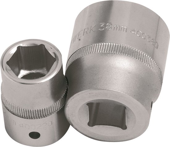 Dopsleutel KS-Tools 3/8 6-kant mat verchroomd