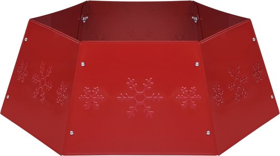vidaXL - Kerstboomrok - Ø68x25 - cm - rood