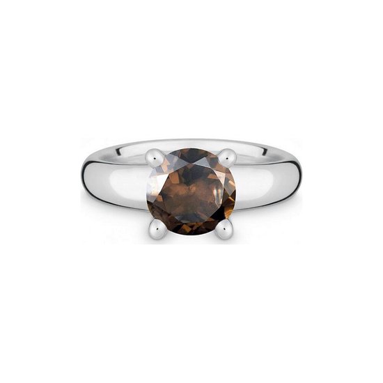 Quinn - zilveren ring met rookkwarts - 021806532