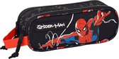Trousse à crayons à 2 compartiments Spiderman Hero Zwart (21 x 8 x 6 cm)