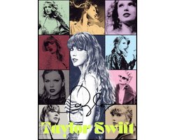 Poster Taylor Swift - A2 - Kunst - Graphic - Merch - Cadeau - Pop - Zangeres - Electropop - Vintage - Topcadeau - Herbruikbaar - 59x42cm - Geschikt om in te lijsten