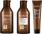 Redken - All Soft Mega Curls - Shampooing + Après-shampooing + Traitement - Pack économique - 2 x 300 ml + 150 ml