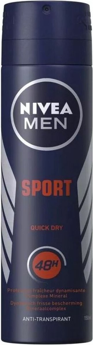 NIVEA Men - Deodorant Spray Sport - 3 x 150 ml - Voordeelverpakking
