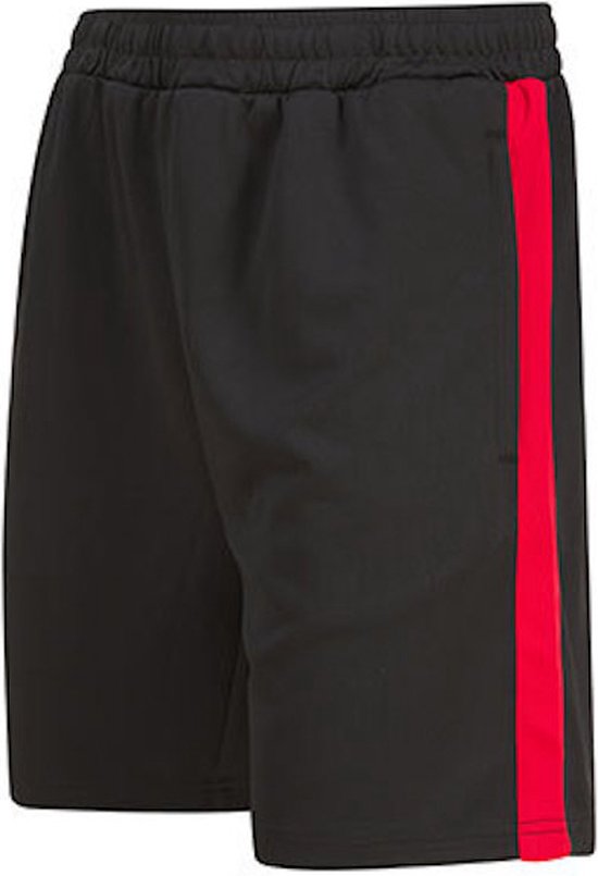 Adults Knitted Shorts met ritszakken Black/Red - XXL