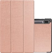 Hoesje Geschikt voor Samsung Galaxy Tab S9 Hoesje Case Hard Cover Hoes Book Case Met Uitsparing Geschikt voor S Pen - Rosé goud