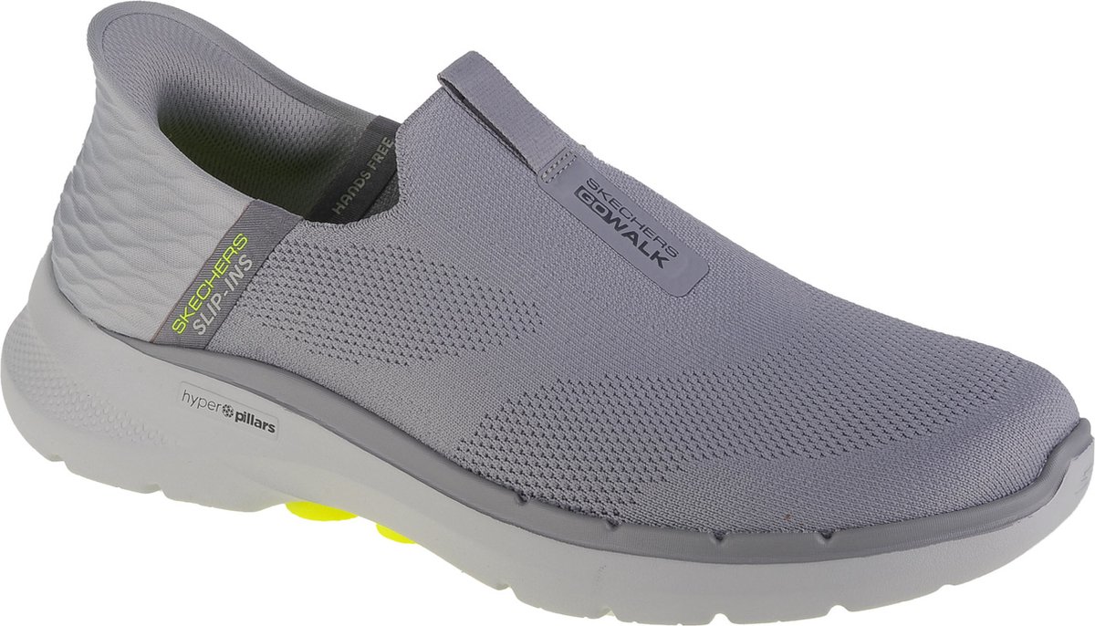 Skechers Go Walk 6 - Easy On Slip-ins 216278-GRY, Mannen, Grijs, Sneakers, maat: 45,5