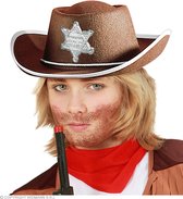 Widmann - Sheriff Kostuum - Sheriff Liam Cowboyhoed Kind Bruin - Bruin - Carnavalskleding - Verkleedkleding