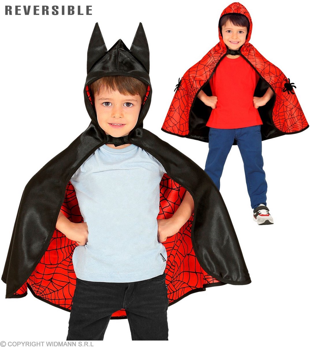 Masque spiderman/batman réversible Déguisement Enfant