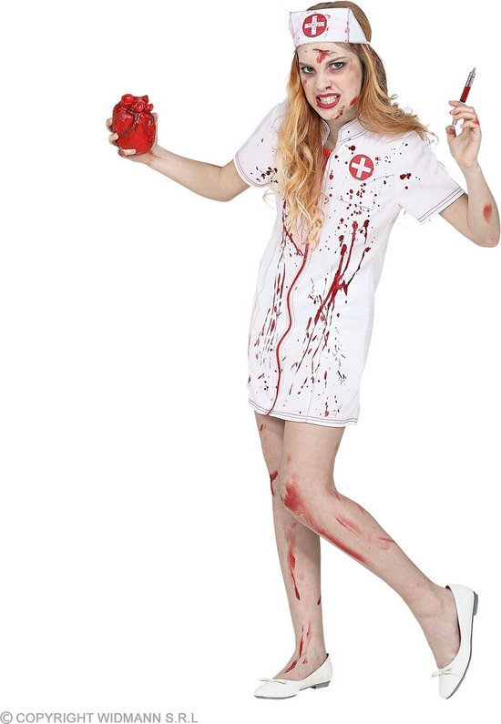 Costume d'infirmière et de masseuse | Enduit de sang Zombie Nurse Kid |  Fille | Taille... | bol