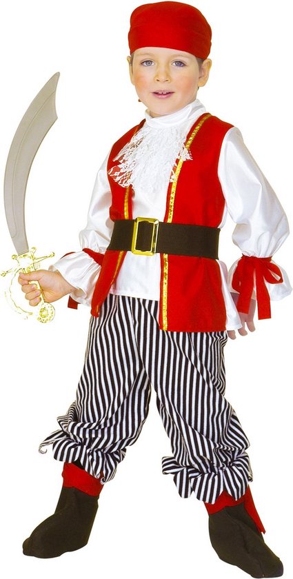 Piraat & Viking Kostuum | Zuiderzee Zeerover Grote Buit Kind Kostuum | Maat 110 | Carnaval kostuum | Verkleedkleding