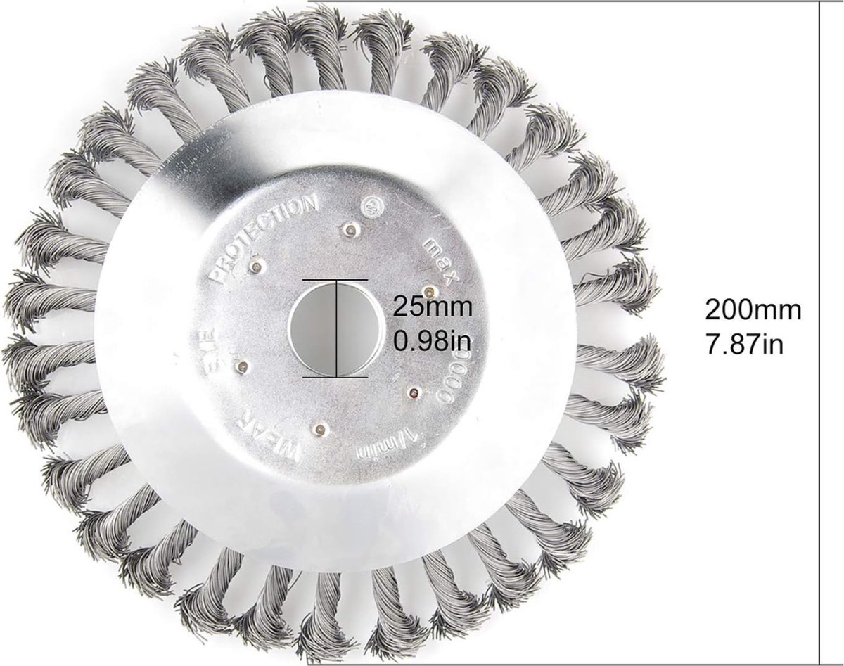 Brosse Anti-Mauvaises Herbes Professionnelle 200 X 25,4 Mm Pour