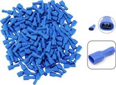 PD® - Cosses de câble - 100 pièces - assortiment de cosses de câble Cosses plates femelles - Femelle 2,5 à 6,3 mm - Blauw