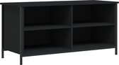vidaXL - Tv-meubel - 100x40x50 - cm - bewerkt - hout - zwart