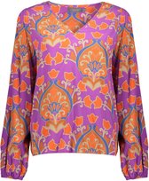 Geisha Blouse Blouse Grafische Print 33670 20 Purple/hot Coral Combi Dames Maat - S