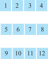Magnets jour chiffres 1 à 31 (chiffres jour du mois) - Luxe - Blauw