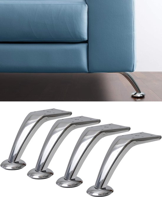 IPEA 4 X Houten Poten Model Hoek Voor Banken En Meubels Set Met 4 Poten Voor Stoel Kleur Wenge Hoogte 50 Mm