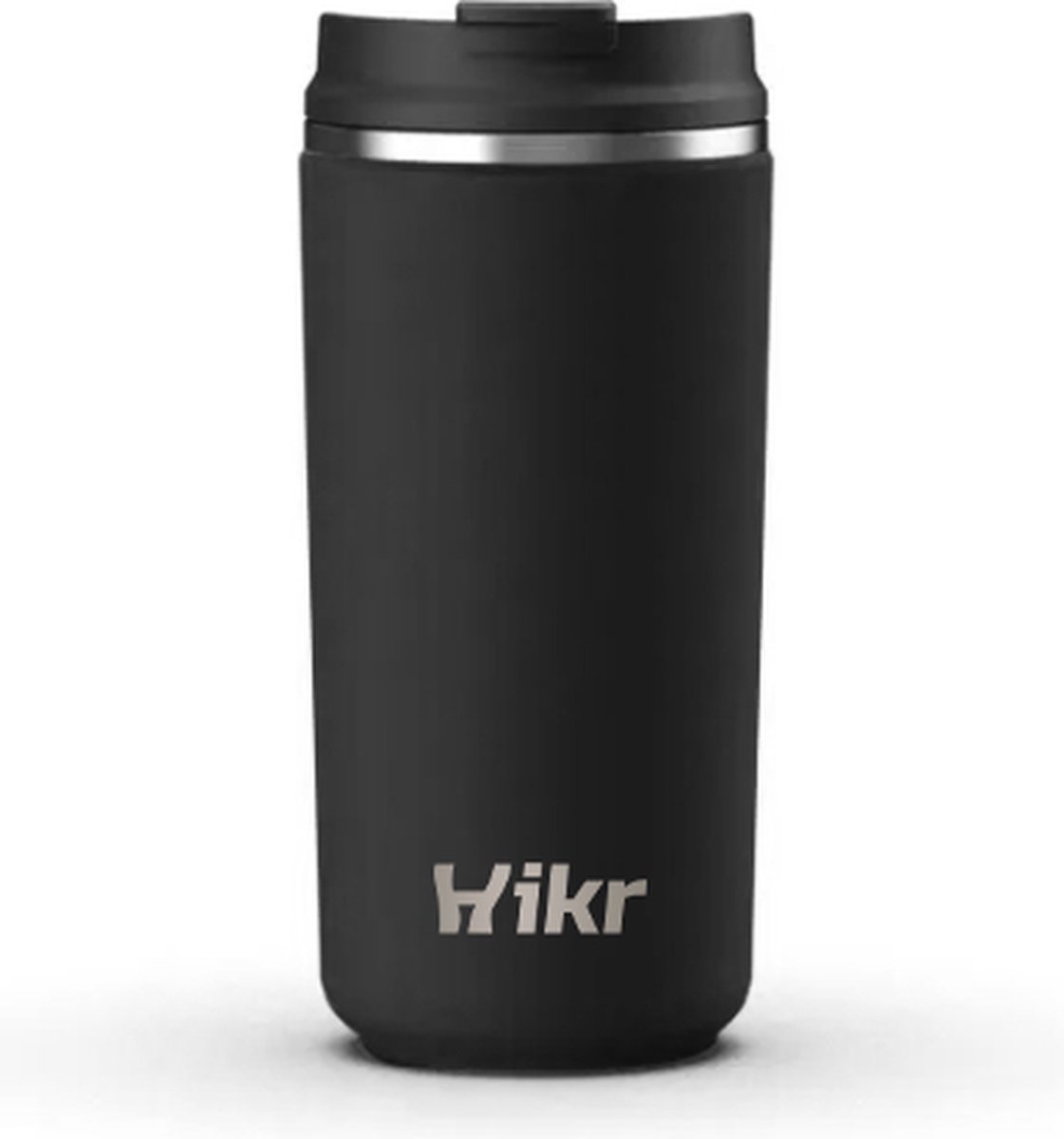 Hikr® Koffiebeker to go - Travel Mug - 380ml - Thermobeker - 18/8 RVS - Reisbeker - Lekvrij & Vacuüm - Roestvrij staal - Thermosbeker - Koffie & Theebeker