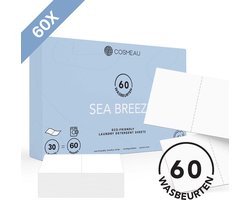 Cosmeau G5 Wasmiddeldoekjes Wasstrips 60 Wasbeurten Zeebries - Wasmiddel - Wasvellen - Wasdoekjes - Detergent Sheets - Laundry Strips