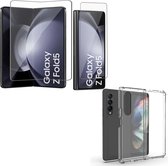 Coque pour Samsung Galaxy Z Fold 5 - Protecteur d'écran pour Samsung Galaxy Z Fold 5 - Film de protection d'écran - Extreme Shock Cover Transparent