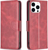 Mobigear Telefoonhoesje geschikt voor Apple iPhone 15 Pro Hoesje | Mobigear Excellent Bookcase Portemonnee | Pasjeshouder voor 3 Pasjes | Telefoonhoesje voor Pinpas / OV Kaart / Rijbewijs - Rood