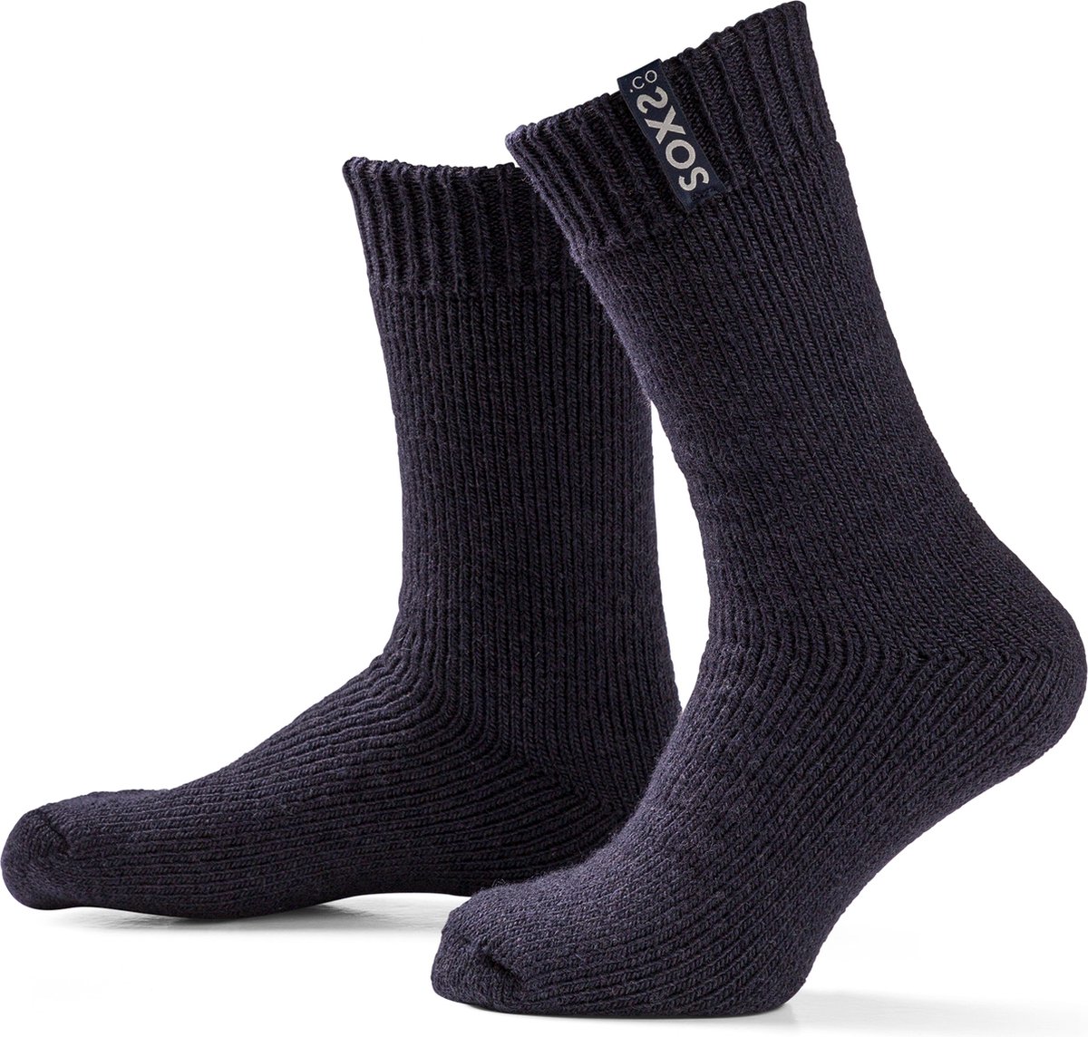 SOXS® Wollen sokken | SOX3541 | Donkerblauw | Kuithoogte | Maat 42-46 | Twilight blue label