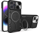 GSMNed – Hardecase iPhone 14 – Luxe iPhone hoesje Zwart – – Shockproof Zwart – Iphone 14