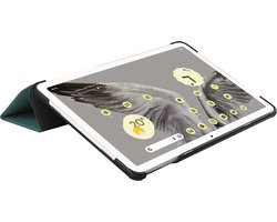 Just in Case tablet Hoes geschikt voor Google Pixel Tablet - TriFold Bookcase - Groen