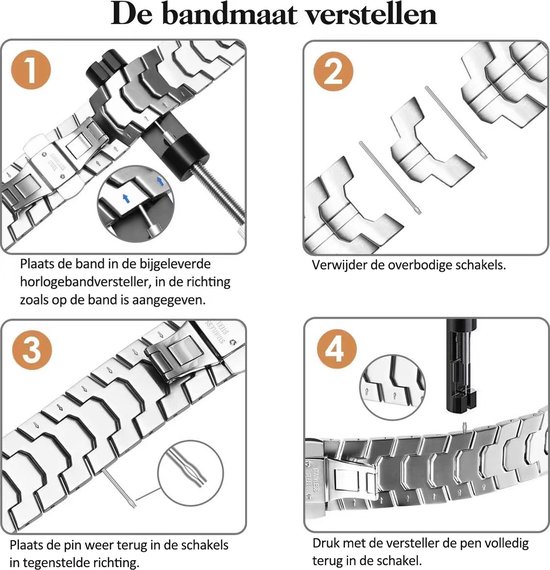 Bracelet de montre connectée en acier inoxydable pour homme compatible avec Apple Watch - Bracelet en métal Ultra Band avec boucle déployante pour iWatch Ultra 8 7 6 5 4 3 2 1 SE - 42 mm/44 mm/45 mm/49 mm - Argent