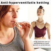 1+1 gratis - Rose hyperventilatie hulpmiddel - Ademketting - Anti hyperventilatie ketting - ademhaling hulpmiddelen - angst - paniekaanval- stress - stoppen met roken - stoppen met vapen -