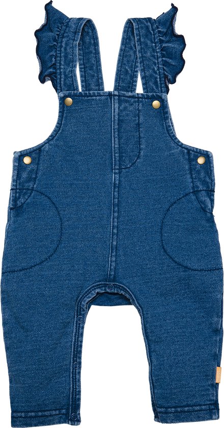 BESS Tuinbroek meisjes Denim Ruffles Stone Wash maat 86 bol