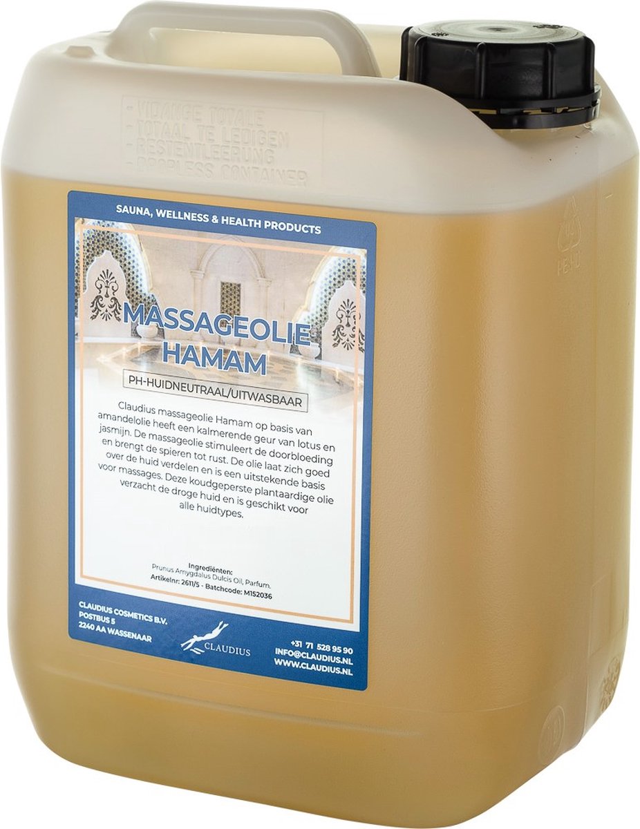 Goedkoopste Massageolie Hamam 10 Liter - 100 natuurlijk - biologisch en koud geperst