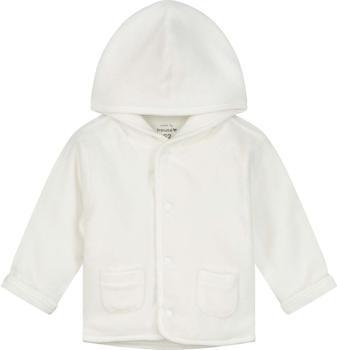 Prénatal Newborn Rib Velours - Baby jasje - Jongens en Meisjes Jas - Wit - Maat 50