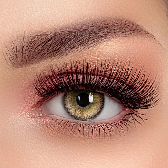 Foto: Beauty kleurlenzen miami brown jaarlenzen met lenshouder bruine contactlenzen