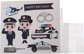 birthday topper - politie taart topper- verjaardag- gefeliciteerd - politiewagen - politieagent - cake- topper