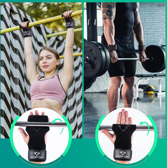 Leer, lifting straps voor bodybuilding, gewichtheffen, krachttraining en fitness,... bol