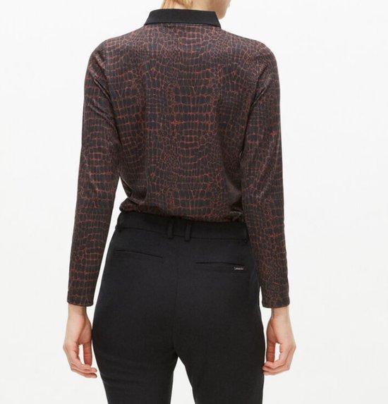 Röhnisch Sia Poloshirt - Brown Crocco - Maat XL van Röhnisch — afbeelding 2