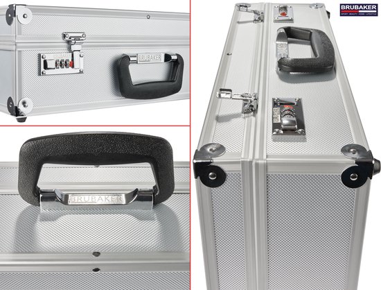 Valise Photo Aluminium Noir Malette Caméra Rigide Equipement Protection Mousse