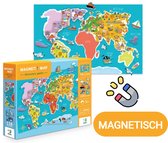 DODO Toys - Puzzle Magnétique Carte du Wereldkaart 5+ - Puzzle Aimanté - Carte du Wereldkaart Enfants