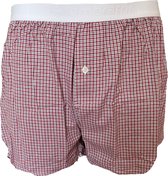 Embrator mannen Boxershort geweven katoen rood/wit/zwart XL