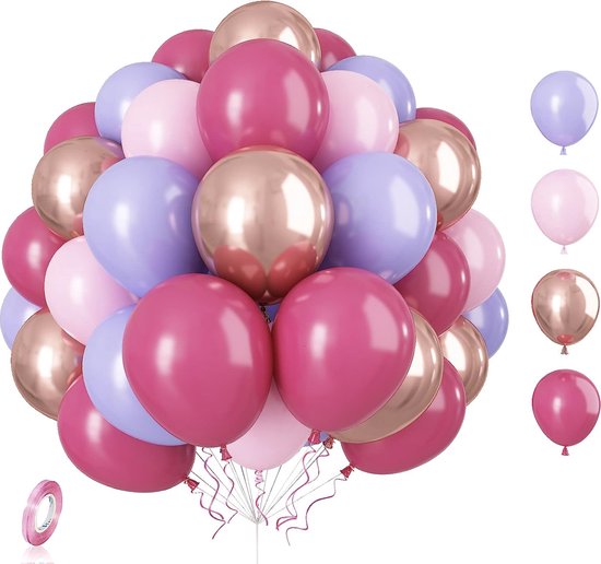 Ballonnen mix roze - lila - rose || Op werkdagen voor 16:00 besteld = volgende werkdag verzonden