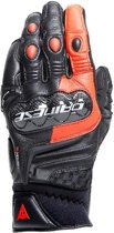 Dainese Carbon 4 Short Leather Gloves Black Fluo Red L - Maat L - Handschoen
