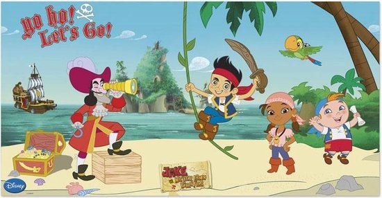 Disney - Jake Neverland - Jake en de Nooitgedachtland piraten - Muurbanner - Muurposter - Poster - Plastic - 150x77 Cm - Muurdecoratie - Kinderfeest - Verjaardag.